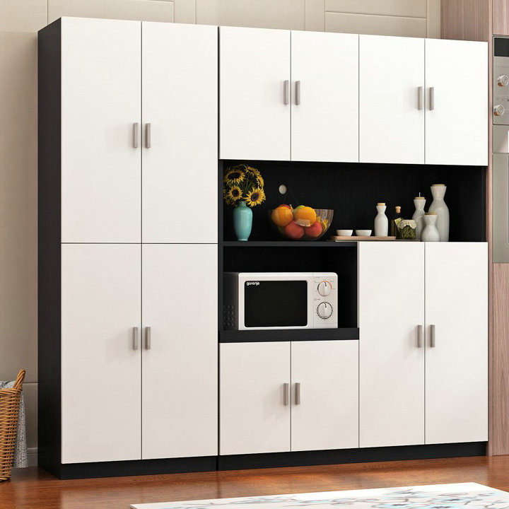 kitchen room furniture dinner table side cabinet simple design  melamine door pvc kitchen cabinet