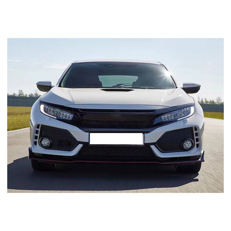 Car Front Bumper Grille Lip Splitter Spoiler Diffuser Side Skirt fender Guard Body Kit For Honda Civic 2016-2023