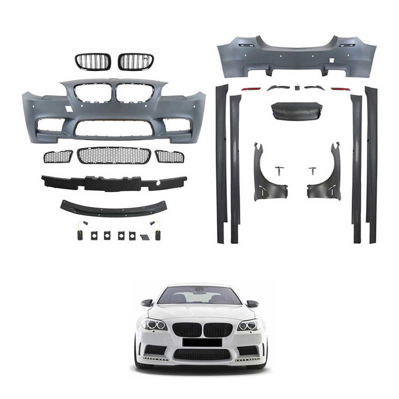 Fiber Glass E46 3 Series & M3 Coupe Front Lip with Rods Fenders Rear Trunk Spoiler Body Kit For BMW 5 Series F10 F18 Modified M5