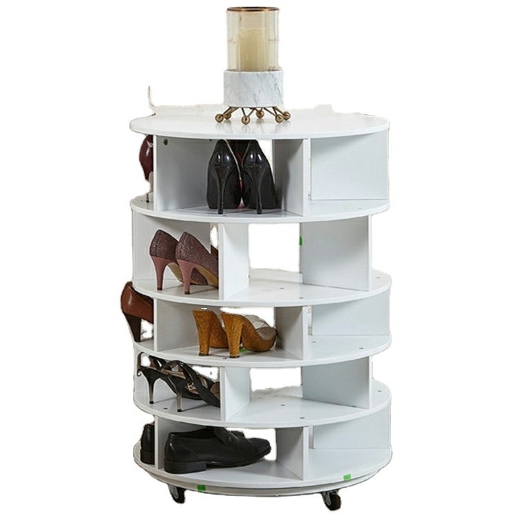 factory outlet modern wooden living room furniture 360 degree customized space saving shoe rack For Home