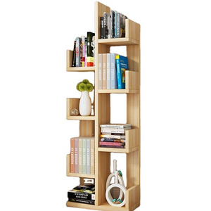 small size wooden storage rack tree bookshelf