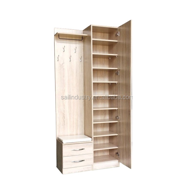 shoe cabinet Entrance hanging wardrobe with mirror closet