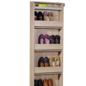 Revolving shoe cabinet wall mounted with mirror