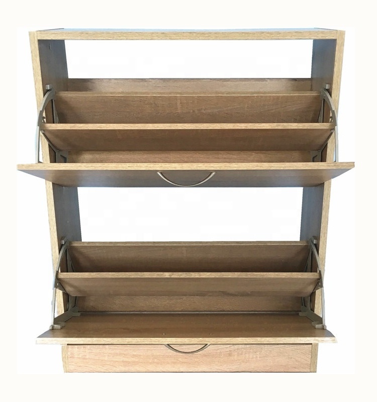 2 tier folding wooden shoe rack