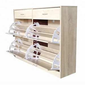 modern design rotating wooden shoe rack