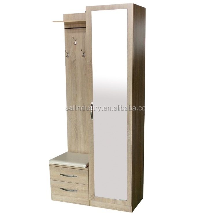 shoe cabinet Entrance hanging wardrobe with mirror closet