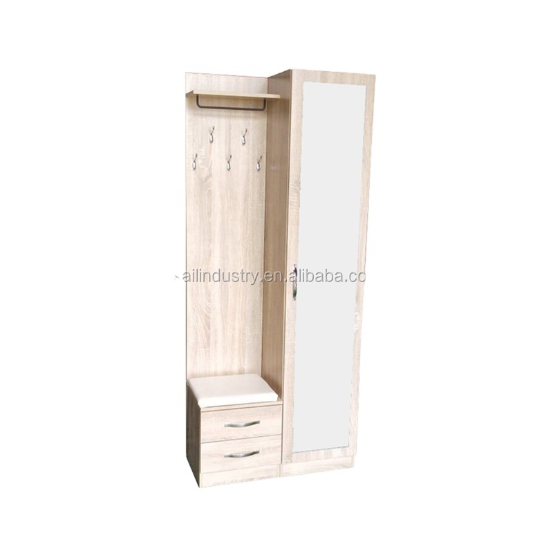 shoe cabinet Entrance hanging wardrobe with mirror closet