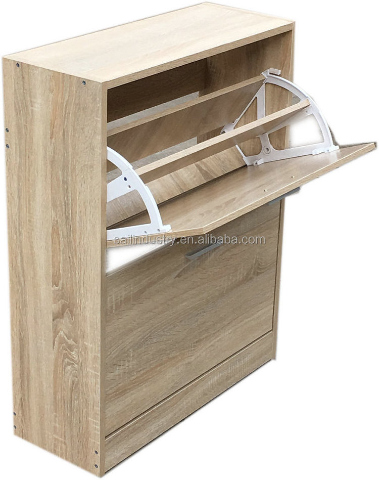 Wood Colors Two Doors Shoe Cabinet