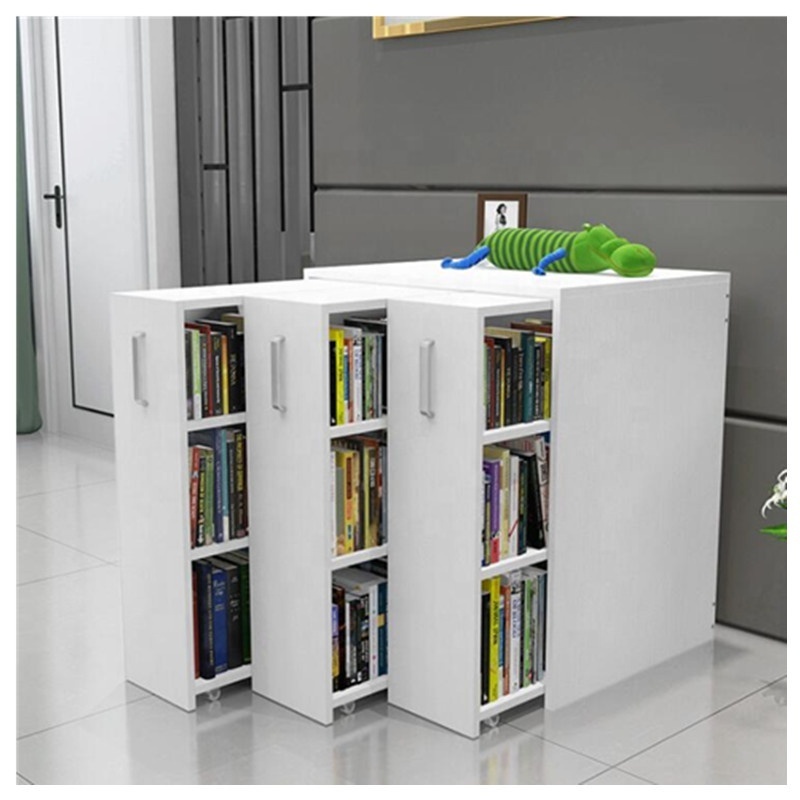 Simple Modern Bookshelf Dustproof Mobile Bookcase Storage closet