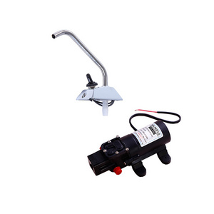 12V Galley Electric self-priming Water Pump basin Tap Faucet KIT for Caravan Boat