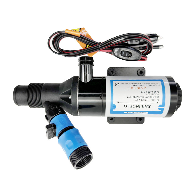 SAILINGFLO New Design 12V 45LPM High Flow Rate Macerator Sewage Pump For RV Toilet Septic Tank Wastewater Treatment