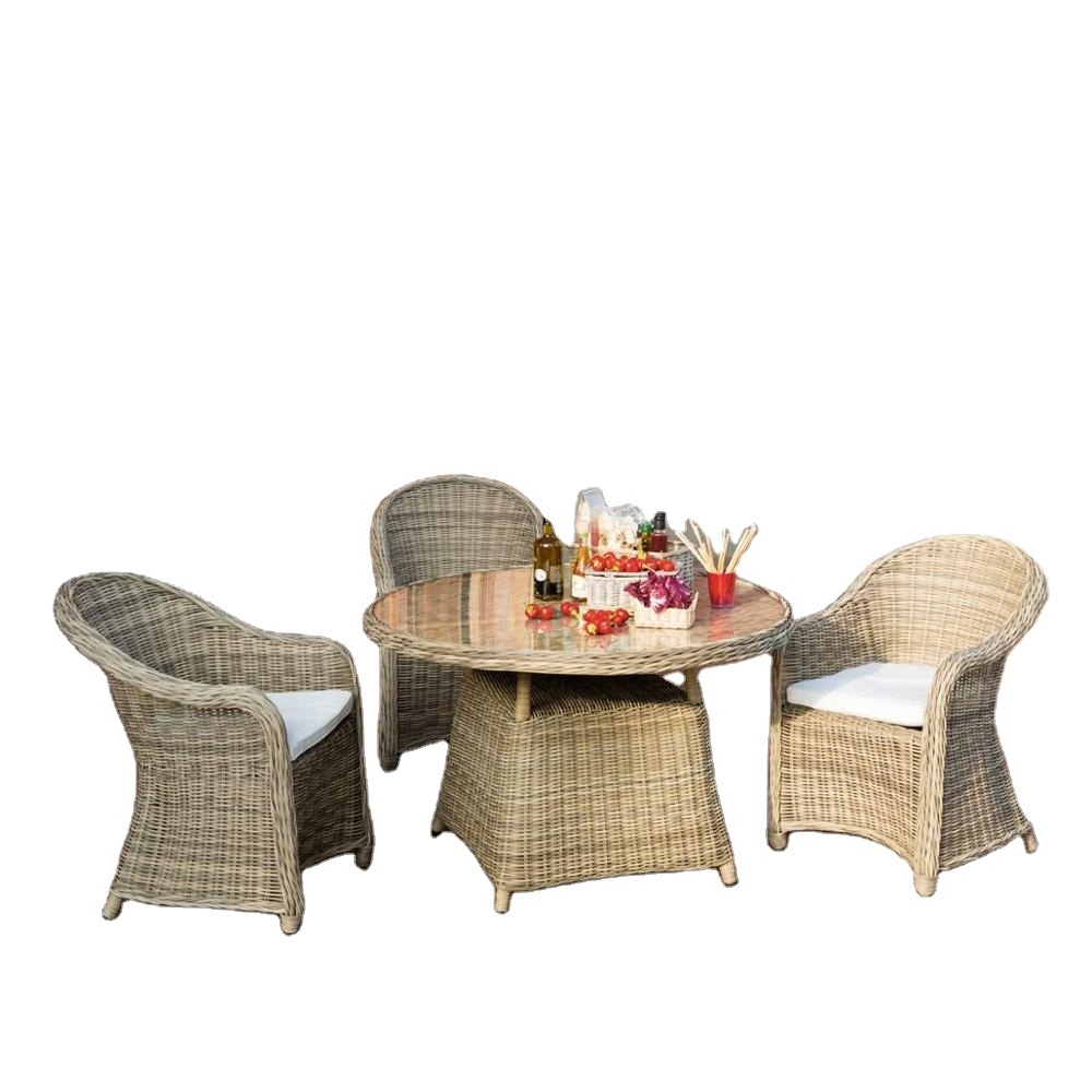 Best Selling Aldi Garden Furniture Table And Chairs Set Outdoor Rattan Dining Patio Sets Grey Garden Furniture Set