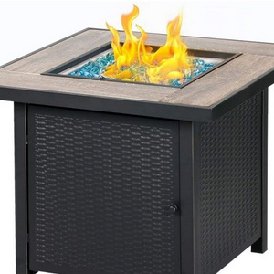 Outdoors Propane Gas Fire Pit Table, 30 inch 50,000 BTU Square Gas Firepits, Add Warmth and Ambience to Gatherings and Parties