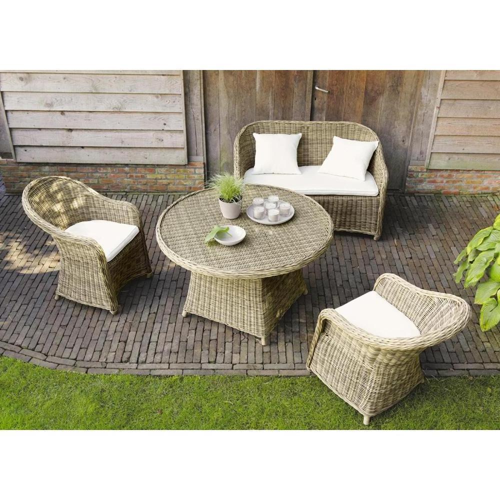 Best Selling Aldi Garden Furniture Table And Chairs Set Outdoor Rattan Dining Patio Sets Grey Garden Furniture Set