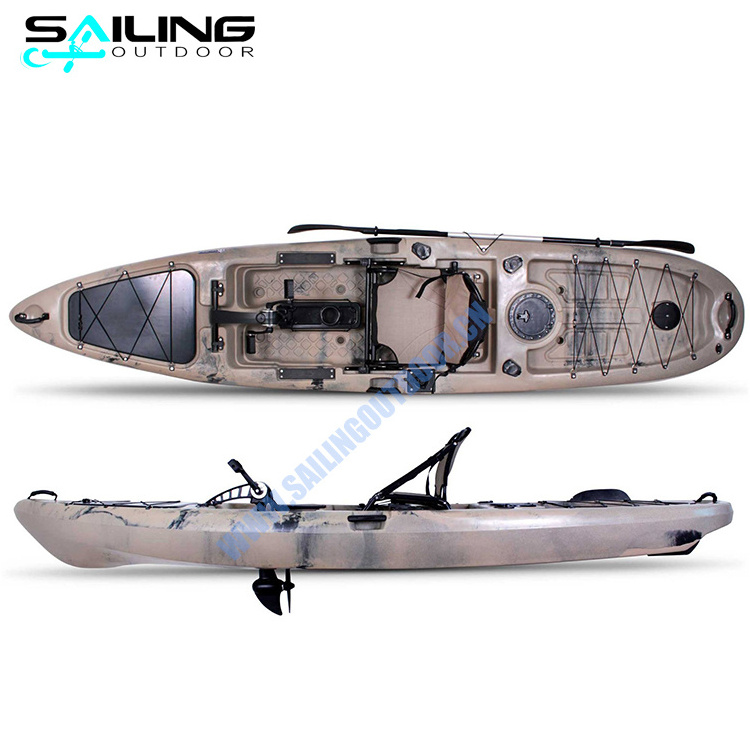 Sailing Outdoor Kayak with Pedals Fishing Pedal Boat with Slide Canoe Propeller