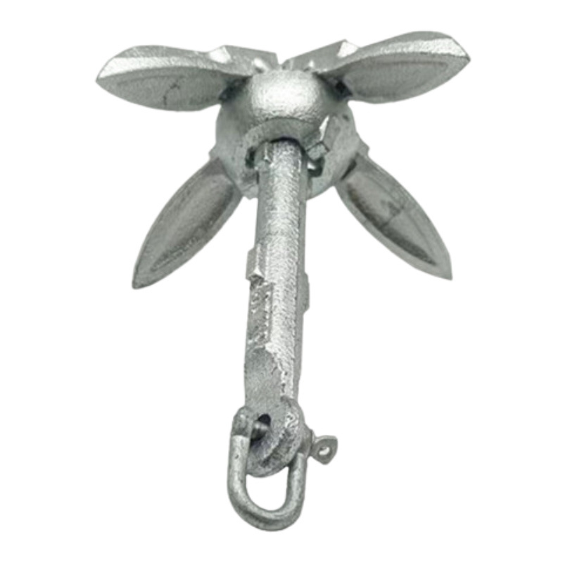 Hot Dipped Galvanized Folding Boat Anchor for Lake Fishing for Yacht Kayak Carp Includes Carp Fishing Lotus Umbrella Design