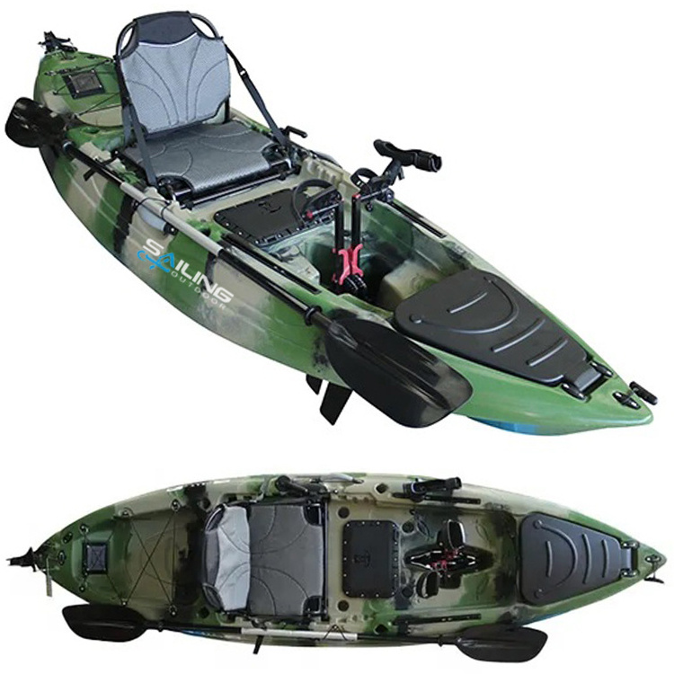 Kayak Pedal Drive Fishing LLDPE Professional Plastic Boat for One Person Seat For Sale