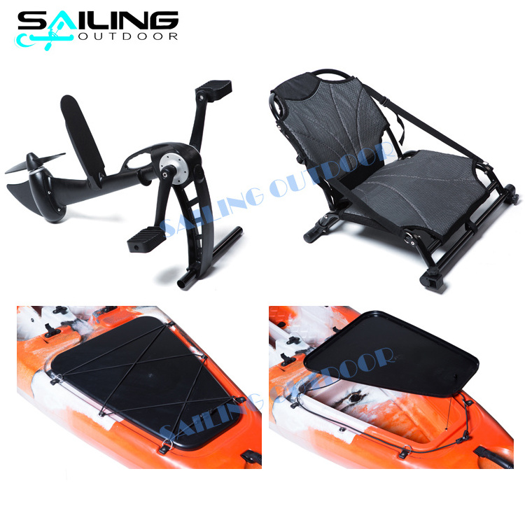 Sailing Outdoor Kayak with Pedals Fishing Pedal Boat with Slide Canoe Propeller