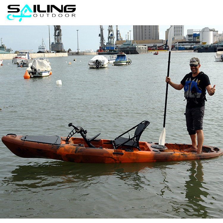 Sailing Outdoor Kayak with Pedals Fishing Pedal Boat with Slide Canoe Propeller