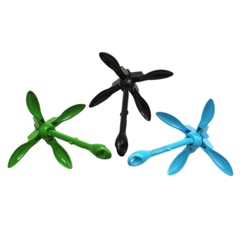 Aluminum Folding Anchor 3.5LB 1.5KG Marine Hardware Fishing Yacht Boat Kayak Accessories Color Umbrella Grapnel Anchors