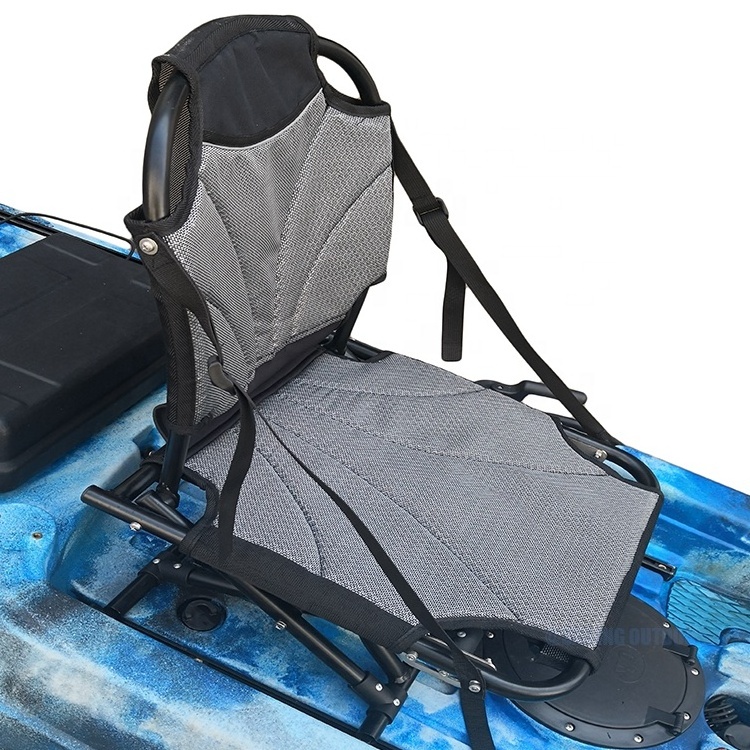 3 Adjustable Folding Kayak Seat With Aluminum Frame Boat Seats Fishing Canoe Chair