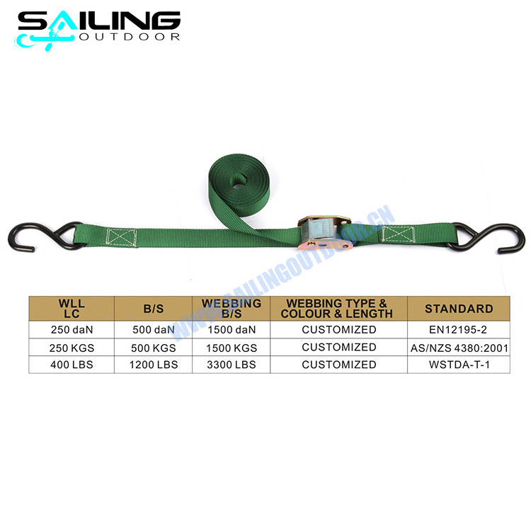 Experienced Retractable Tie Down Ratchet Buckle For Towing Trailer Strap With 25mm China Manufacturer