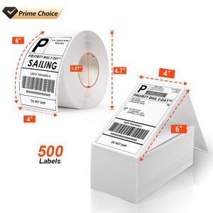 full color printing Thermal Label for barcode with perferation line  Transfer thermal label