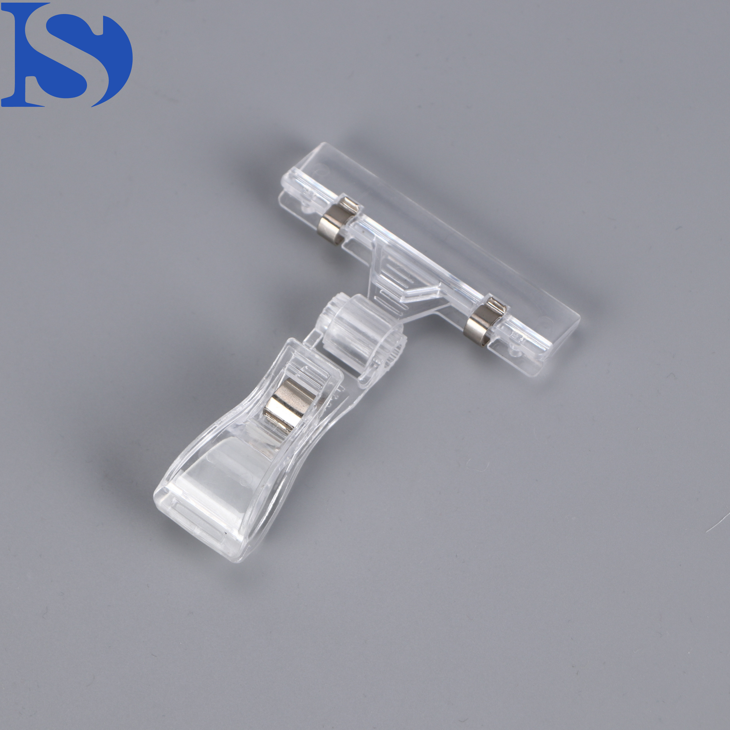 High standard plastic hair clips Clear Plastic Clip Sign Holder small plastic clips for price tag