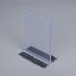 Hot sale plastic stands PVC a5 menu stand for the supermarket retail promotion