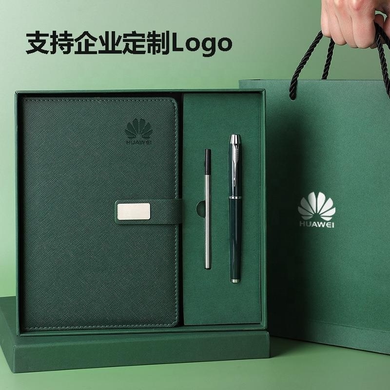 2023 diary gift set A5 notebooks LOGO customizable giveaways business office notepad with pen and extra refill