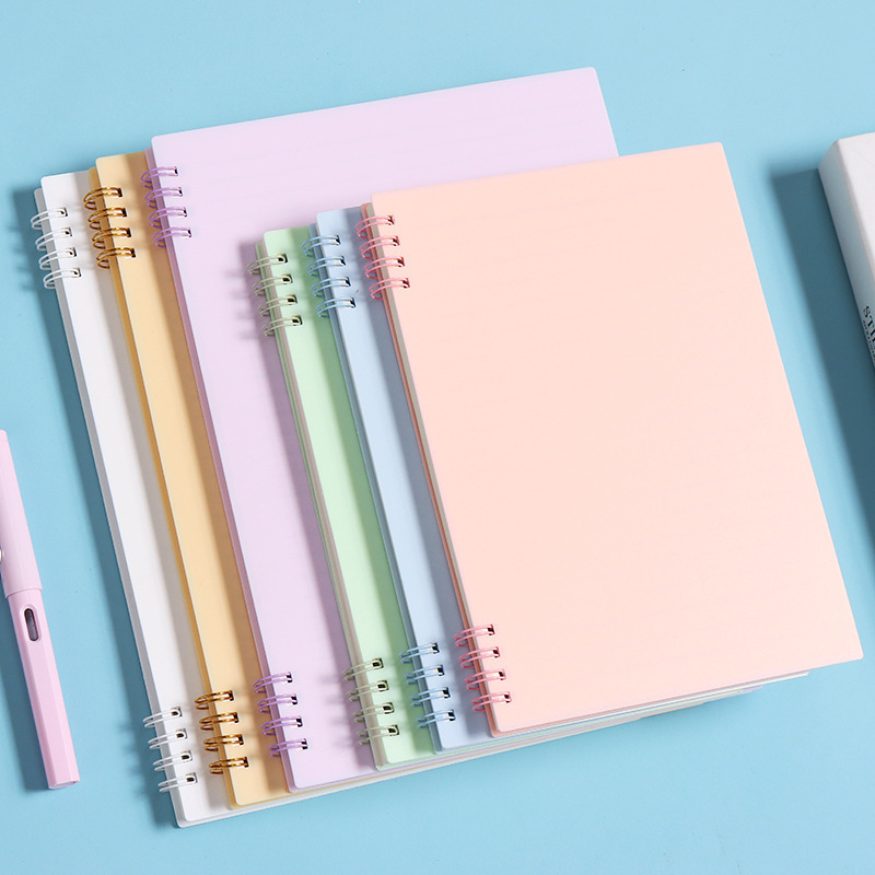 A5 B5 PVC Waterproof cover note book colored coil simple school and office supplies lined notebook journal manufacturer