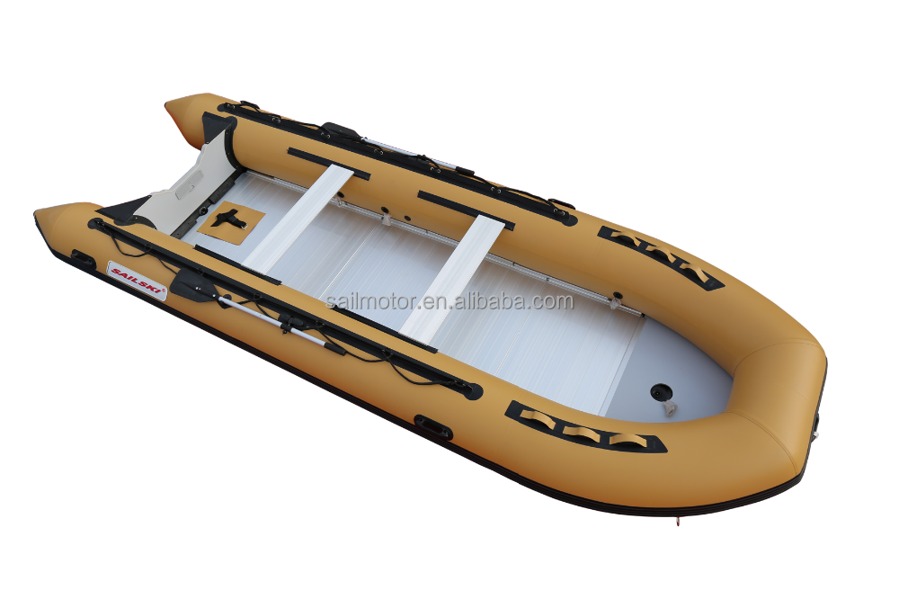 SAILSKI inflatable boat A550 5.5m/18ft length for 12 person, Heavy duty aluminum floor