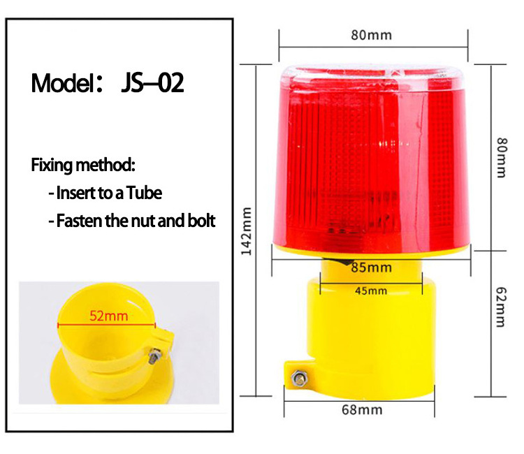 Waterproof 4 led solar strobe light solar beacon solar warning light for emergency