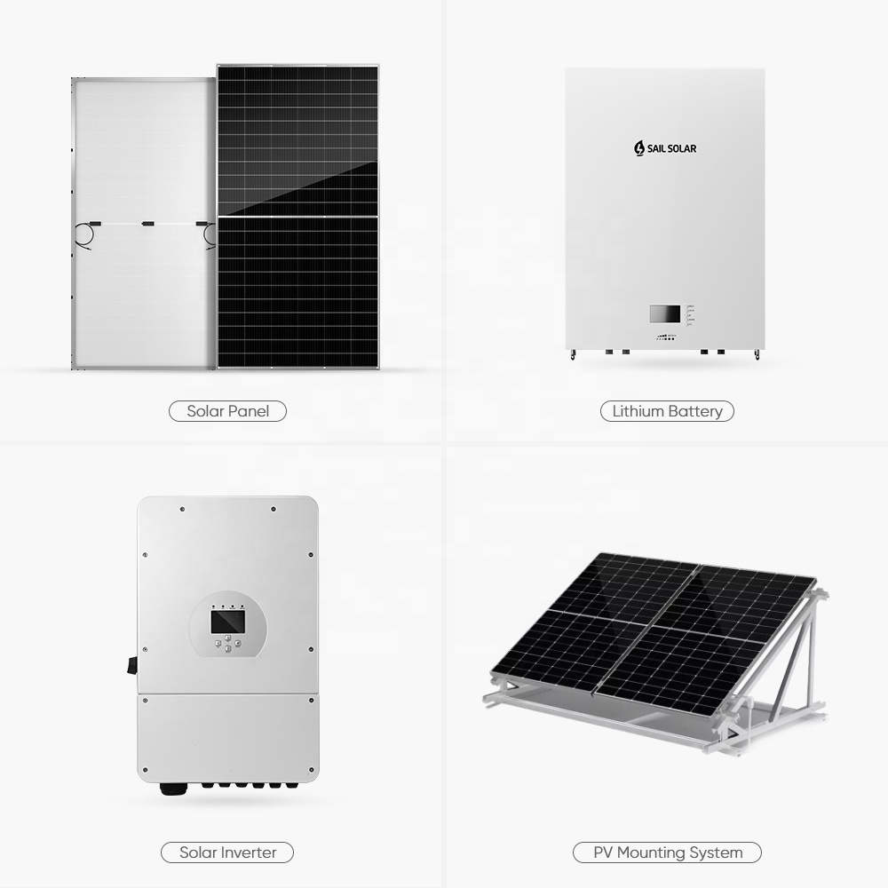 Home Solar Panel Off Grid Solar System 3Kw 5Kw 10kw Hybrid Set Solar Power System Complete Kit