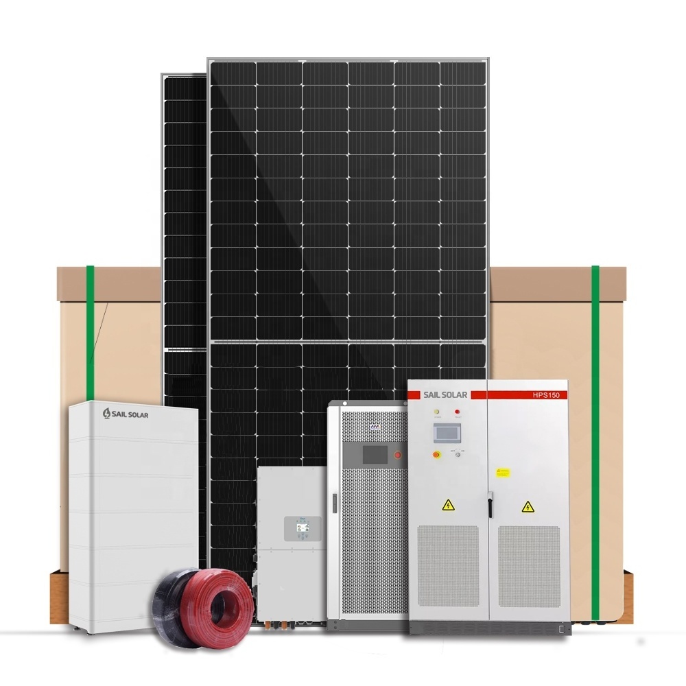 Easy Installation 30KW 50KW Portable Generator Kit Off Grid Hybrid Solar Panel Power Energy System For Home