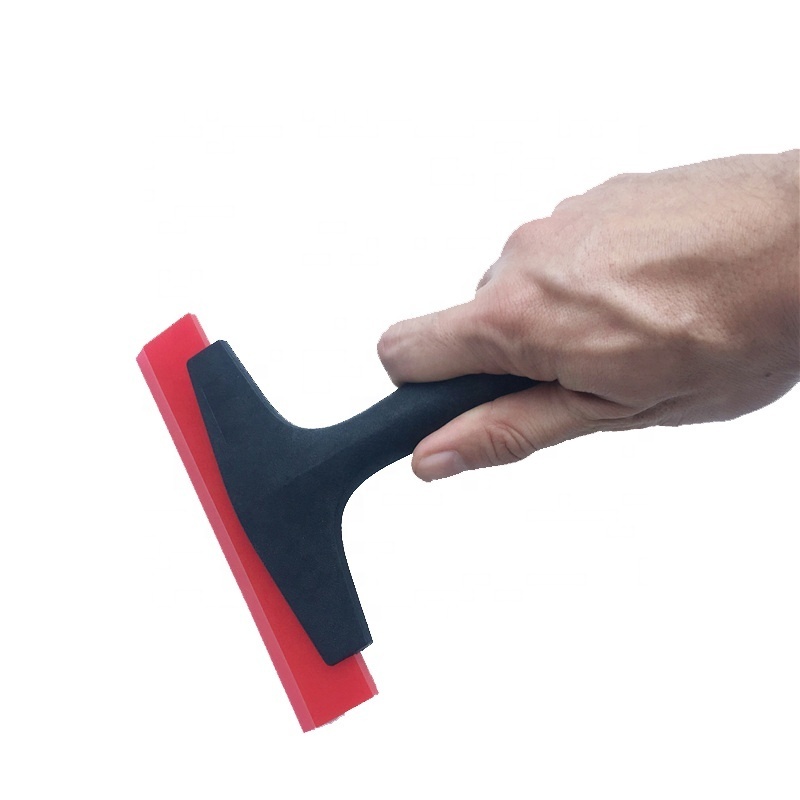 Red Rubber Squeegee with handle Scraper Tools Squeegee Vinyl Car Wrap Tools snow ice scraper window cleaning tool