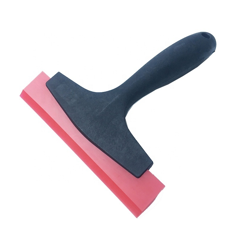 Red Rubber Squeegee with handle Scraper Tools Squeegee Vinyl Car Wrap Tools snow ice scraper window cleaning tool