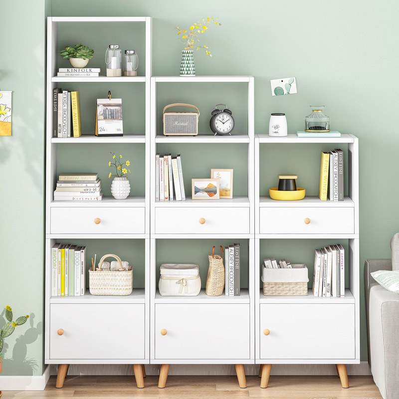 Combination cabinet bookshelf shelf floor contracted household living room students economic multi-layer storage cabinet