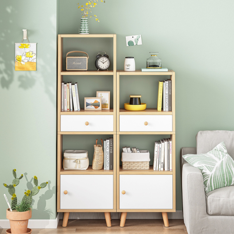 Combination cabinet bookshelf shelf floor contracted household living room students economic multi-layer storage cabinet