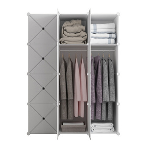 Rental House Wardrobe Detachable Convenient Cabinet Bedroom Simple Portable Household Storage Dustproof Plastic Storage Cabinet