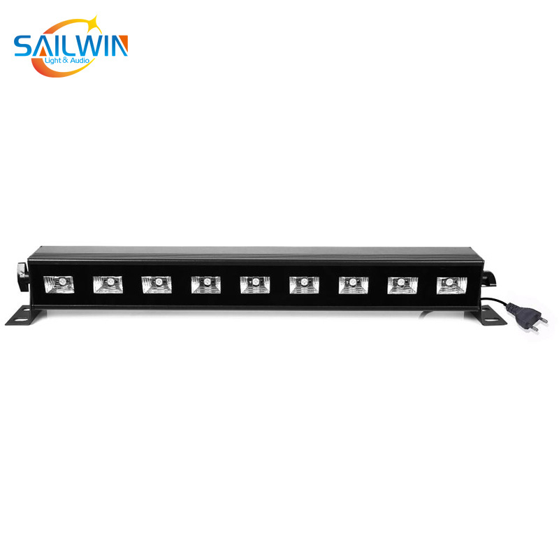 27W 9leds UV LED wall washer stage light bar black purple uv led light  For Wedding Club With Remteo Control