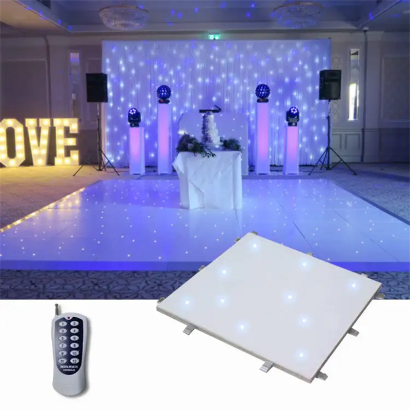 White Starlit Star Twinkling Decoration Light Tile RGB LED Dance Floor Panels For Wedding DJ Bar Party