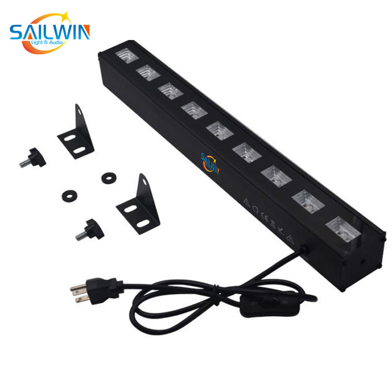 27W 9leds UV LED wall washer stage light bar black purple uv led light  For Wedding Club With Remteo Control