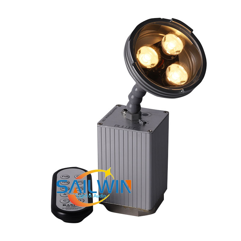 New Rasha 9W 3 Leds Battery Powered Wireless LED Pinspot Light Magnetic For Wedding Party Event Club With IR Remote