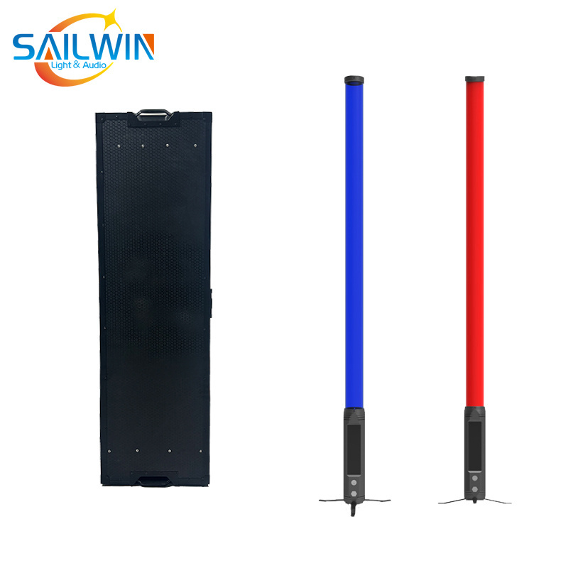 Sailwin Factory CE Wireless Rechargeable RGBAW UV LED Tube Light Bar 360 Pixel IP65 Waterproof for Stage Lighting