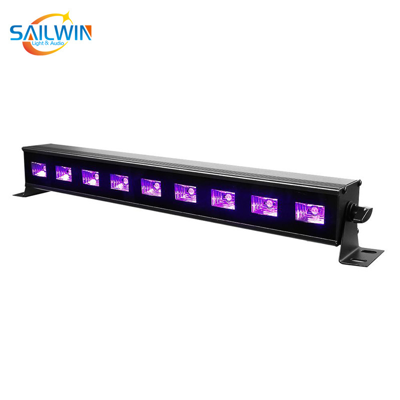 27W 9leds UV LED wall washer stage light bar black purple uv led light  For Wedding Club With Remteo Control