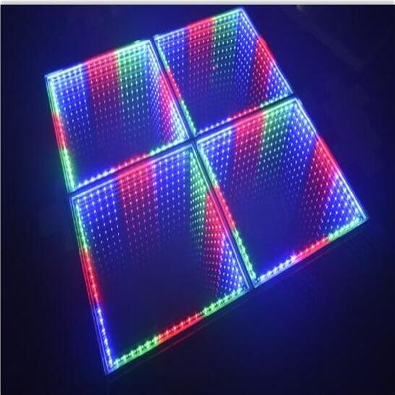 Factory Supply Outdoor Illuminated Wireless Magnetic Abyss Infinity 3D Mirror Interactive Led Dance Floors For Bar KTV T Show