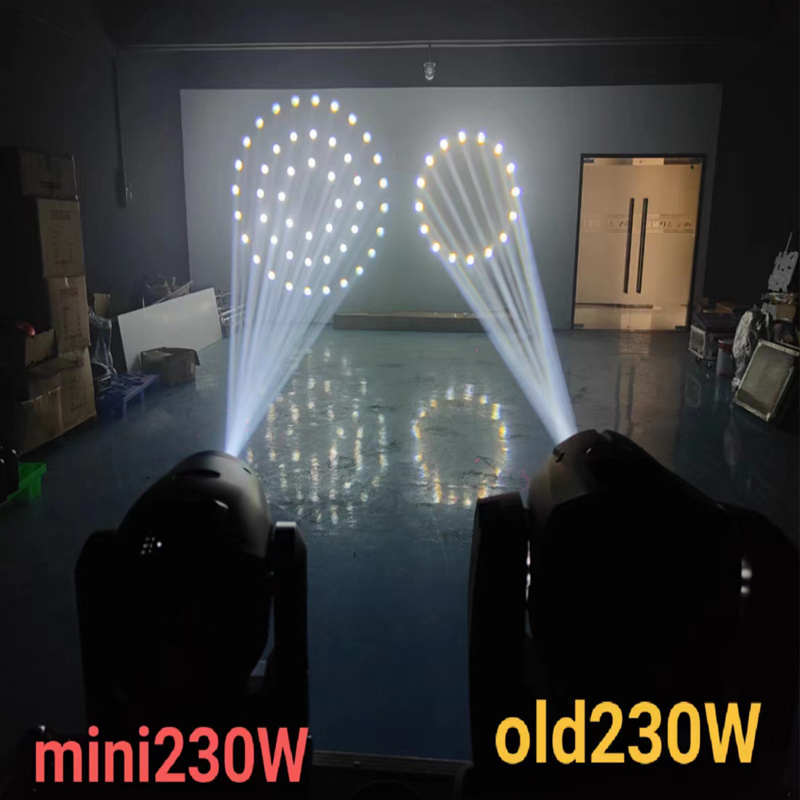 Mini Beam 7R 230W Moving Head Light Professional Stage Beam Light 8+16 Prism DMX Disco Light Moving Head With LED Strip Ring