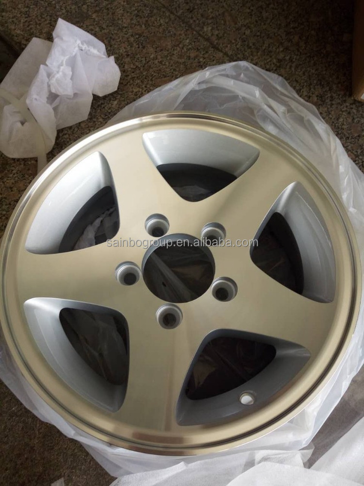 Top quality factory price hot sale 5x112 5/114.3 PCDsilver machine face trailer steel wheel