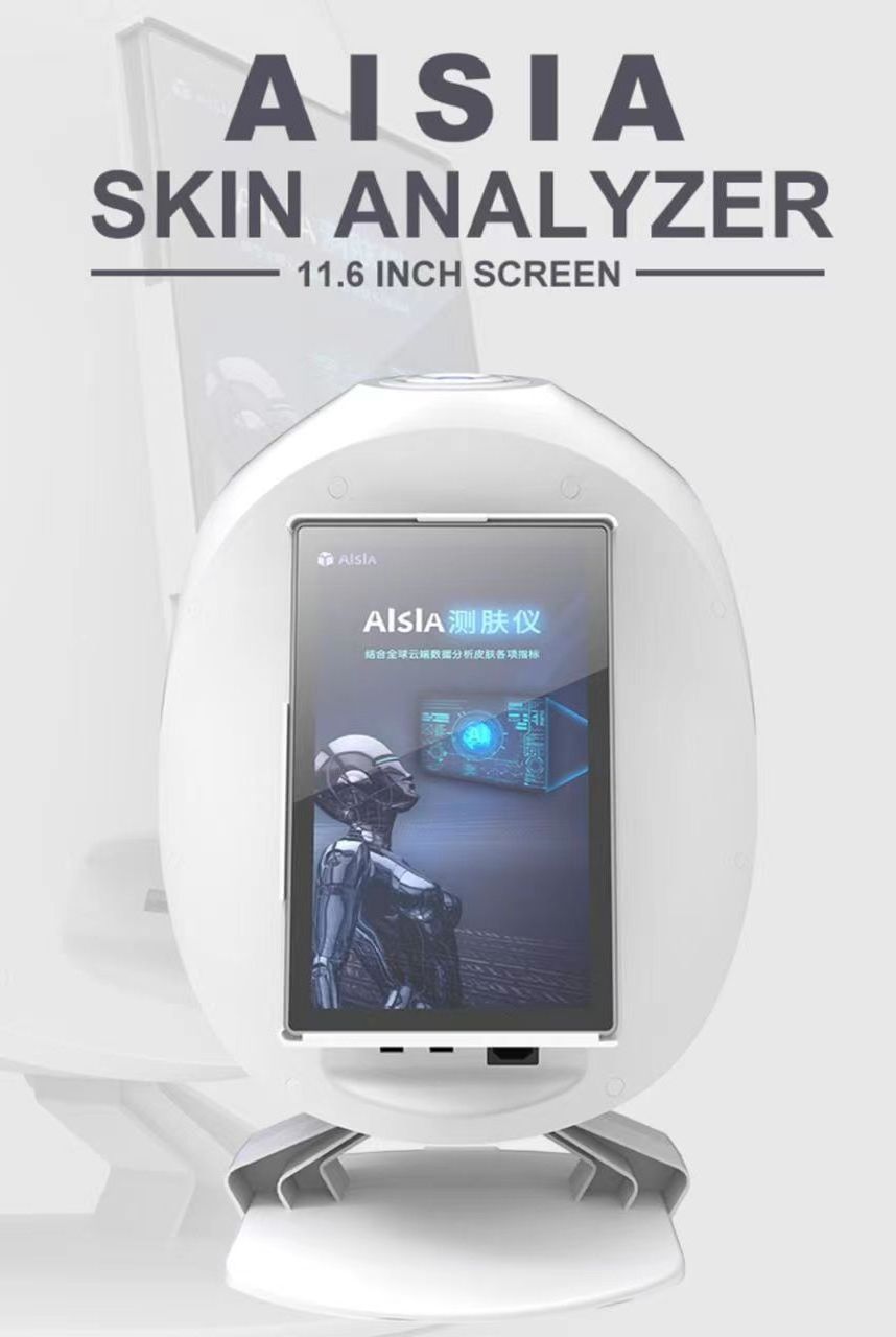 Newest 3D visia skin analysis  AI Smart Skin Detector 8 Spectrum Digital Magic Mirror Skin Detection Analyzer Multilingual